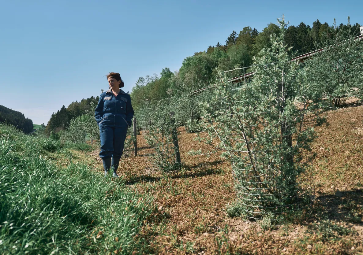 Sonja Holzmann in der Hühnerwiese